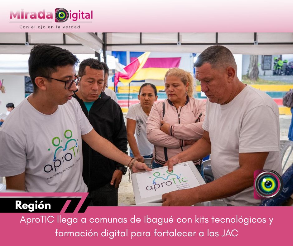 AproTIC llega a comunas de Ibagué con kits tecnológicos y formación digital para fortalecer a las JAC