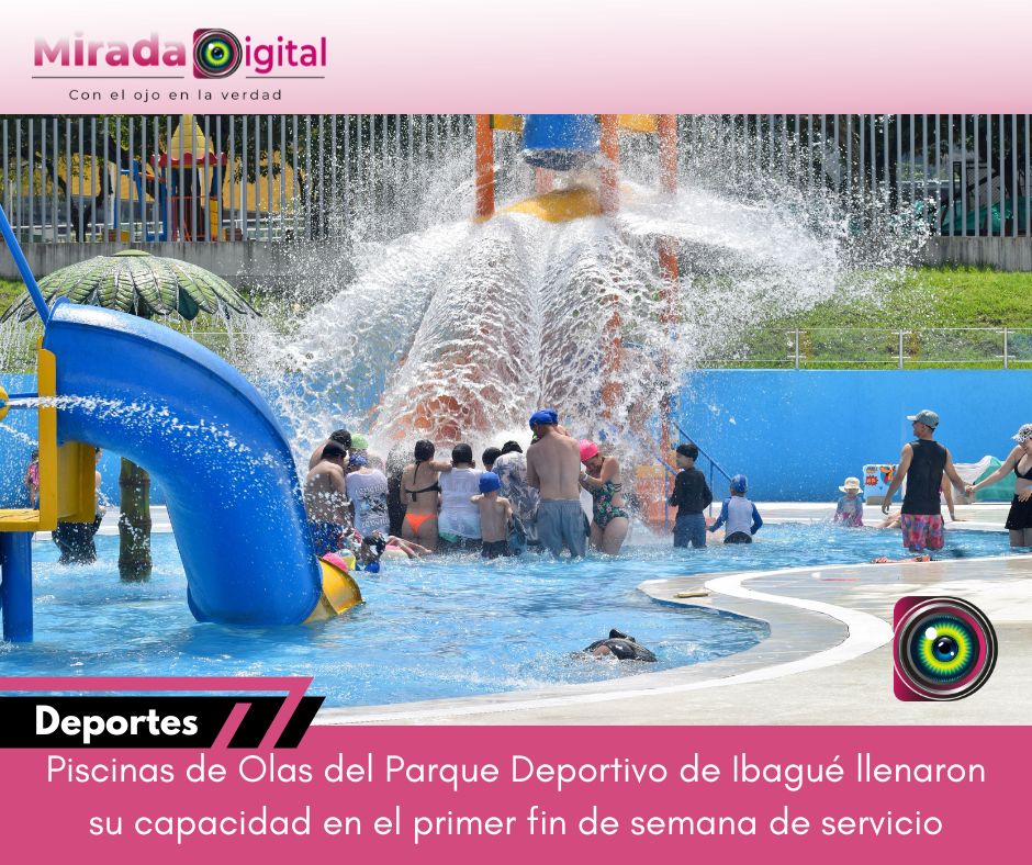Piscinas de Olas del Parque Deportivo en Ibagué registran alta asistencia de visitantes