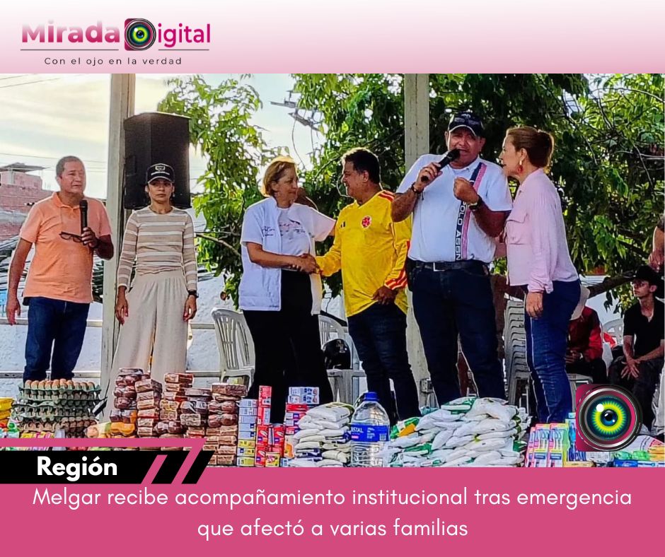 Melgar recibe acompañamiento institucional tras emergencia que afectó a varias familias