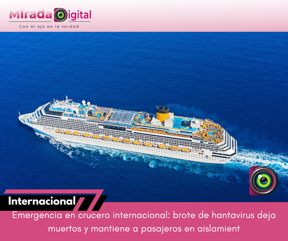 Emergencia en crucero internacional: brote de hantavirus deja muertos y mantiene a pasajeros en aislamiento